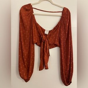 Rust Boutique Cropped Blouse